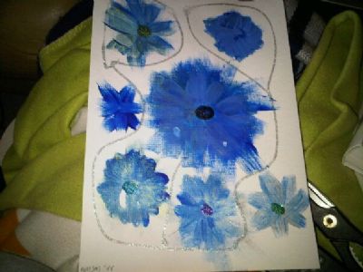 Bl blomster
